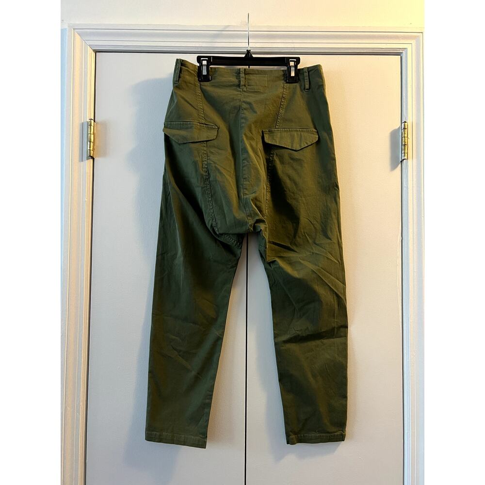 Nili Lotan Paris Pants Camo Green Cotton Size 00 New - Picture 7 of 9